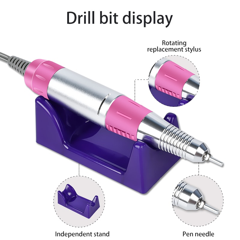 Professional Electric Nail Drill For Manicure Portable Nail Sander Set With Bits 3