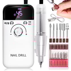 nail drill rpm rechargeable electric nail file for acrylic & gel polishing home & salon use
