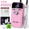 Nail Drill RPM Rechargeable Electric Nail File For Acrylic Gel Polishing Home Salon Use 6