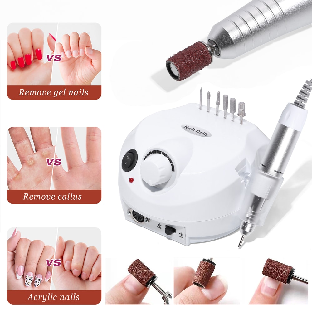 Professional Electric Nail Drill Kit SalonGrade Nail Gel Polisher File 1