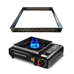 portable windproof gas stove stand detachable windbreak rack for outdoor cooking