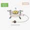 Portable HighPower Camping Gas Stove Outdoor Burner With Electronic Ignition For Picnic Travel 5