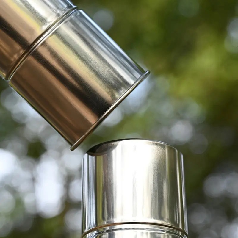 Stainless Steel Chimney Extension Pipe Set For Wood Stoves Fireplaces Durable Flue Tube For Effici 3