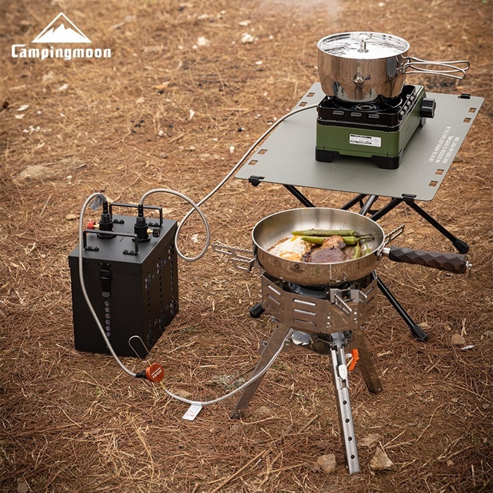 Dual Fuel Camping Stove With Storage Tank Portable Survival Cooking Stove For RV Hiking Emergency U 2