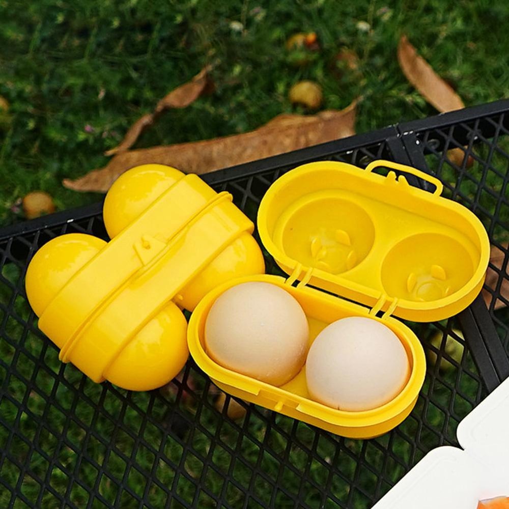 Portable Egg Holder Case, Grid Egg Storage Box for Camping Travel Kitchen Organizer