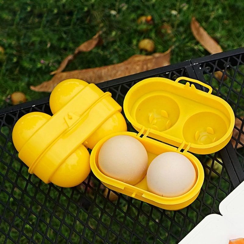 Portable Egg Holder Case, Grid Egg Storage Box for Camping Travel Kitchen Organizer