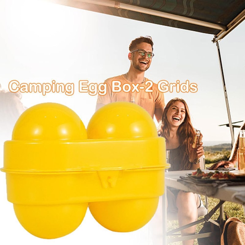 Portable Egg Holder Case, Grid Egg Storage Box for Camping Travel Kitchen Organizer