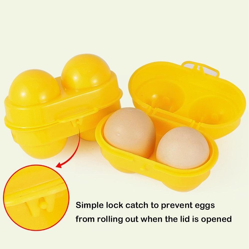 Portable Egg Holder Case, Grid Egg Storage Box for Camping Travel Kitchen Organizer