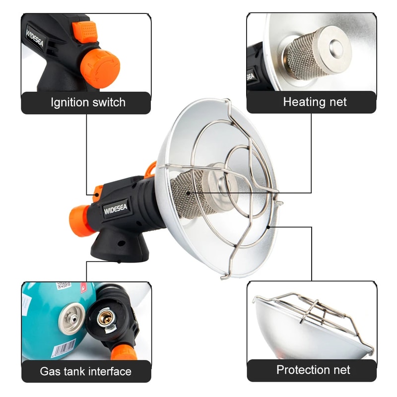 Portable Camping Heater Stove Stainless Steel Outdoor Gas Heater For Winter Hiking Survival 2