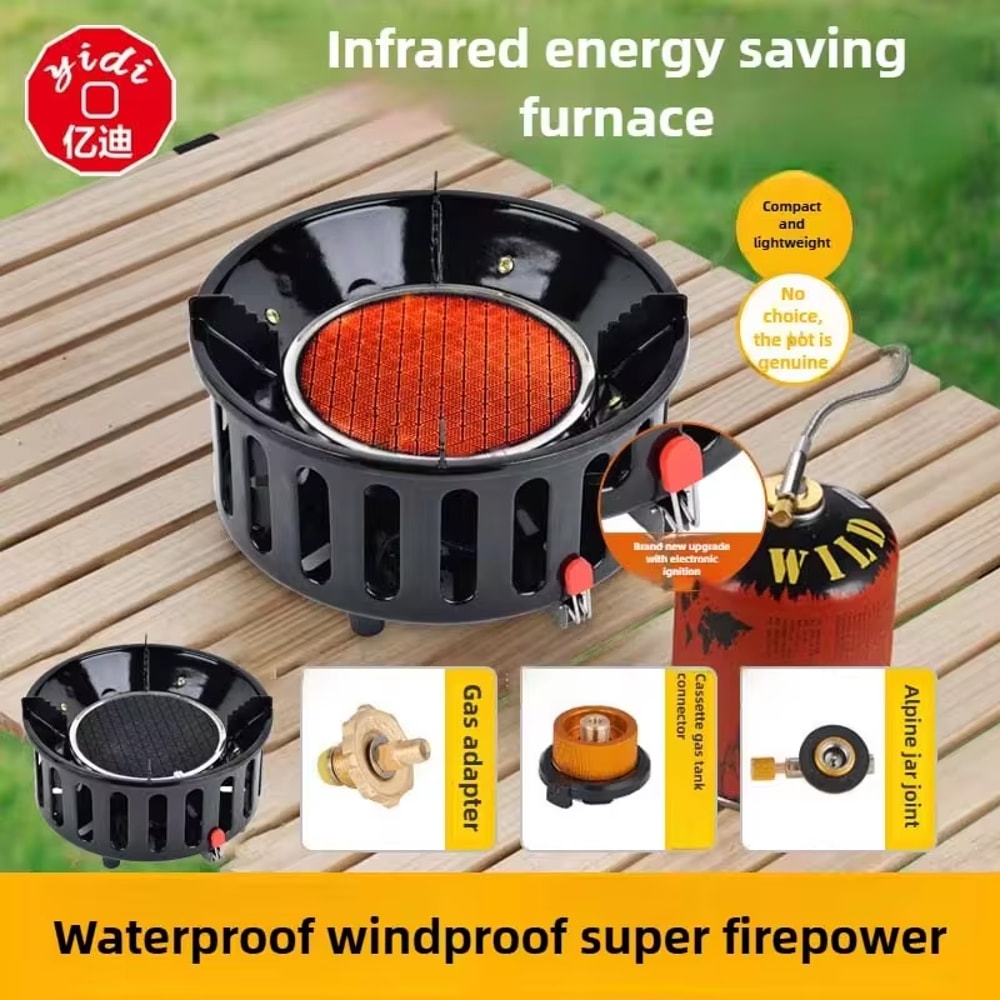 Portable Core HighPower Camping Stove With Windproof Gas Burner 5