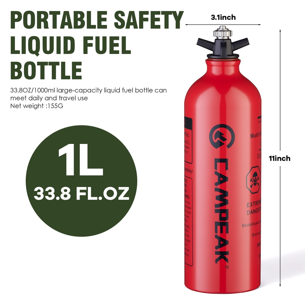 Liquid Fuel Bottle Can For Outdoor Camping With Safety Valve 2