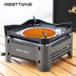 portable outdoor gas stove with electronic ignition for camping, bbq, and picnics