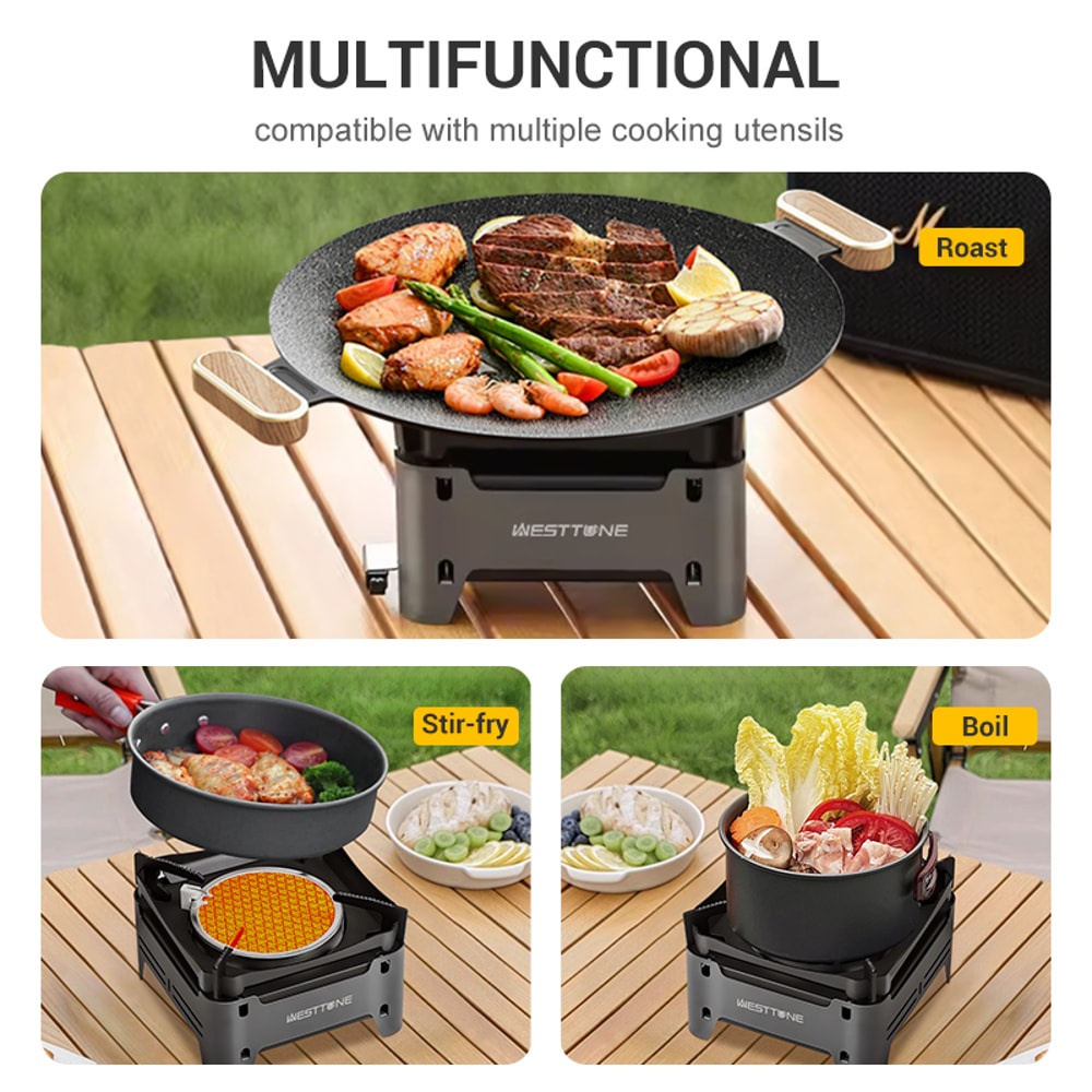 Portable Outdoor Gas Stove With Electronic Ignition For Camping BBQ And Picnics 3