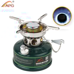 outdoor camping gasoline stove with silencer portable oil burner for outdoor cooking