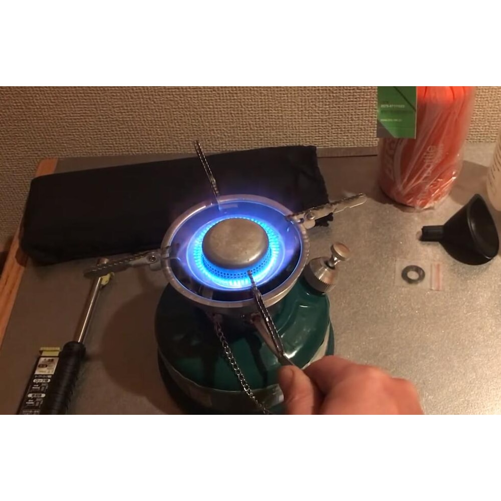 Outdoor Camping Gasoline Stove With Silencer Portable Oil Burner For Outdoor Cooking 3