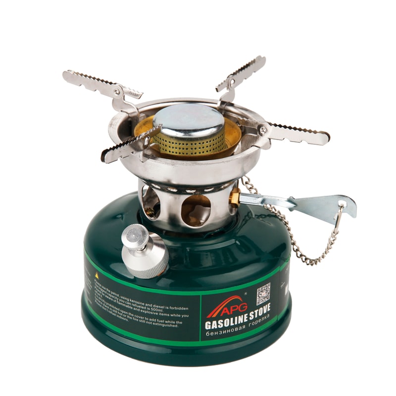 Outdoor Camping Gasoline Stove With Silencer Portable Oil Burner For Outdoor Cooking 4