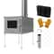 Foldable Titanium Alloy Tent Stove Lightweight Durable For Outdoor Camping CharcoalWood Burning St 0