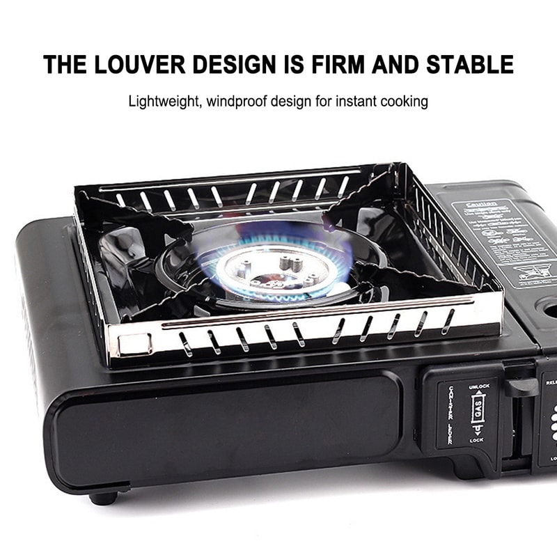 Portable Camping Stove Windscreen Protector Stainless Steel Gas Stove Wind Shelter For BBQ Outdoor 4