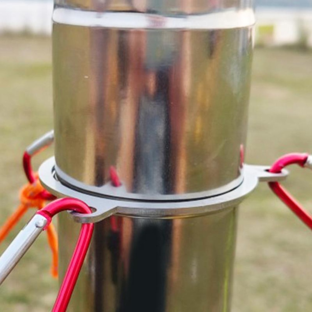 Windproof Stainless Steel Chimney Ring For HighTemperature Resistance Fits Camping Wood Stove Chimn