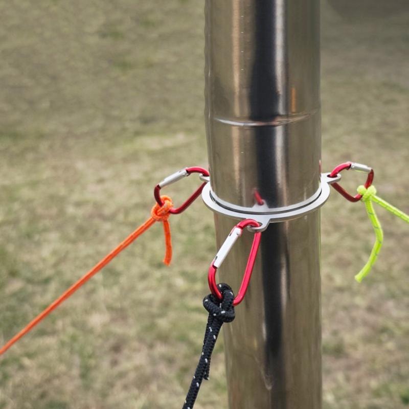 Windproof Stainless Steel Chimney Ring For HighTemperature Resistance Fits Camping Wood Stove Chimn