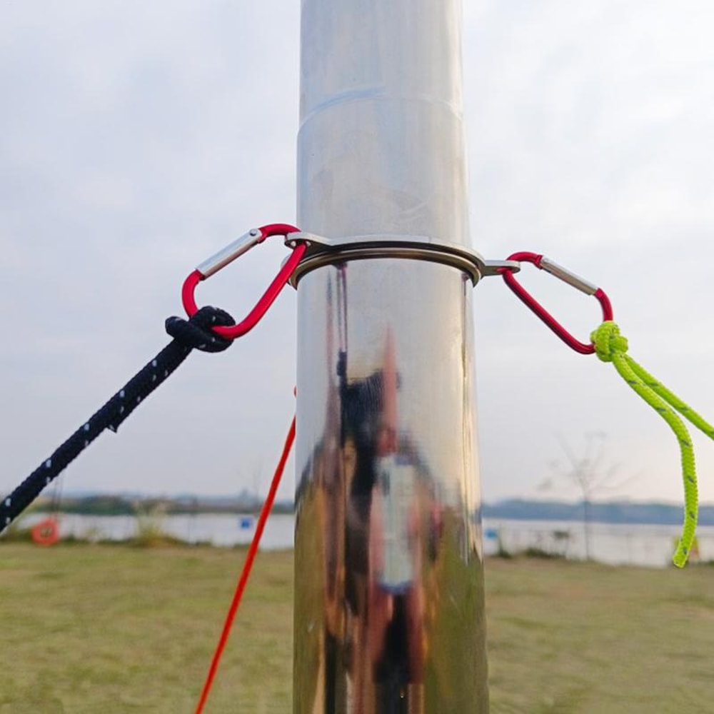 Windproof Stainless Steel Chimney Ring For HighTemperature Resistance Fits Camping Wood Stove Chimn