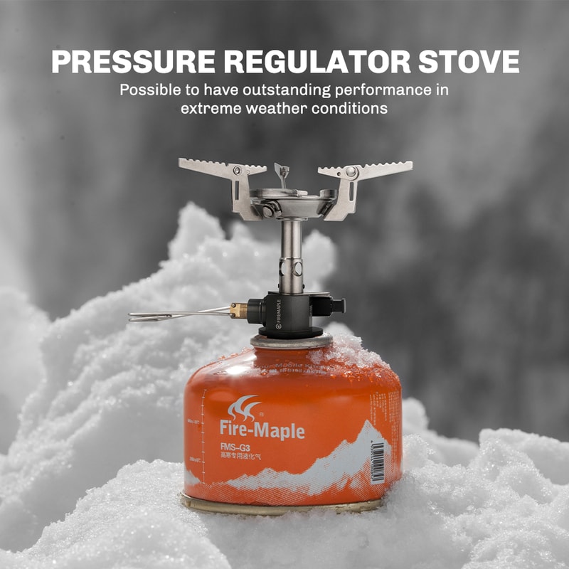 Pressureregulator Gas Stove With Piezo Ignition Windproof Backpacking Stove For Hiking And Camping 1