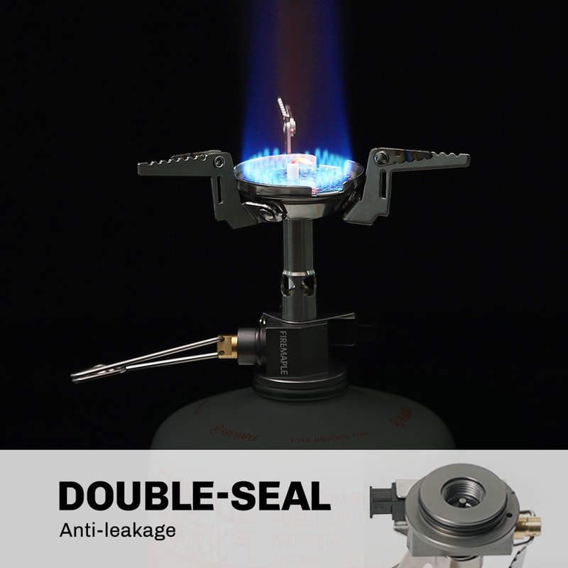 Pressureregulator Gas Stove With Piezo Ignition Windproof Backpacking Stove For Hiking And Camping 2