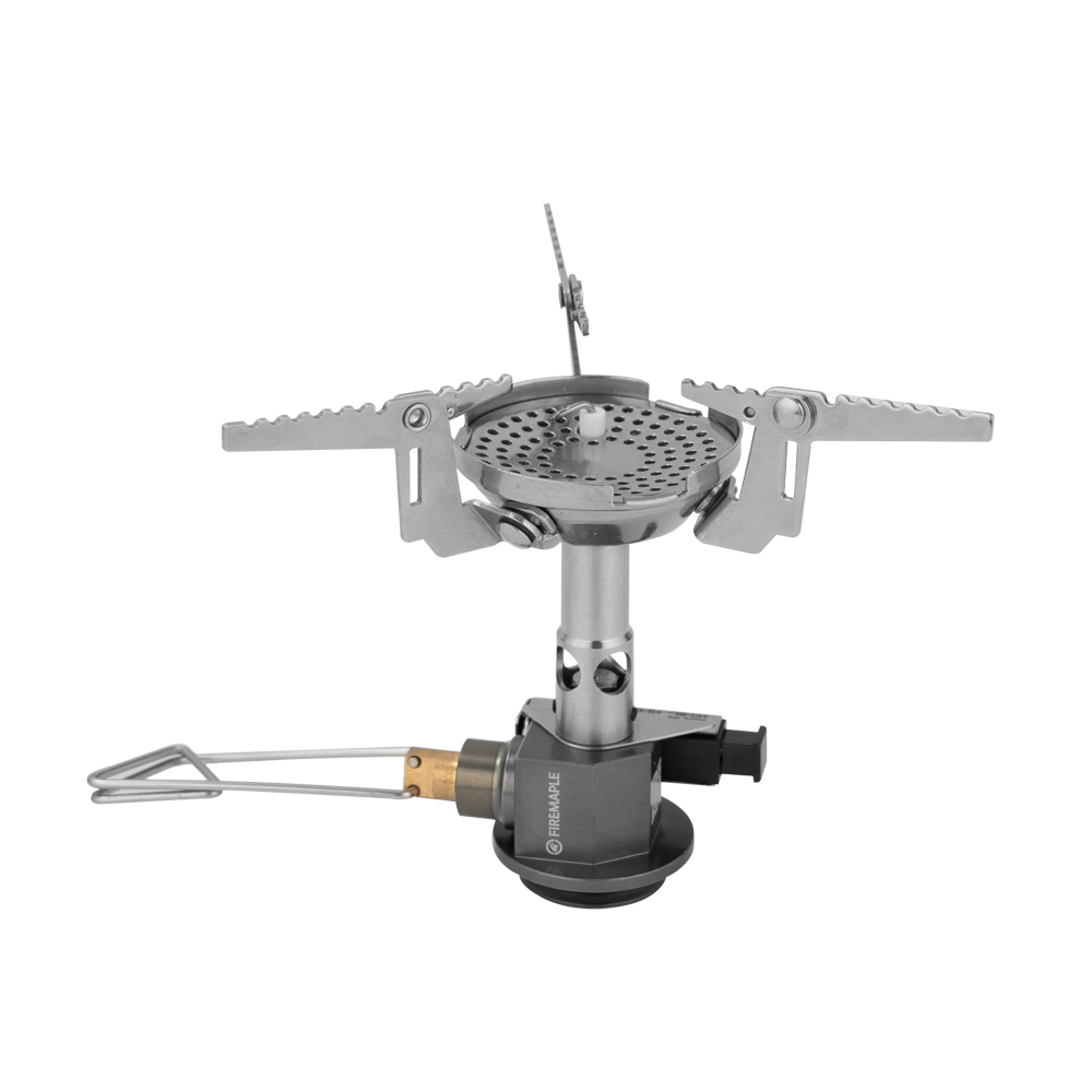 Pressureregulator Gas Stove With Piezo Ignition Windproof Backpacking Stove For Hiking And Camping 4