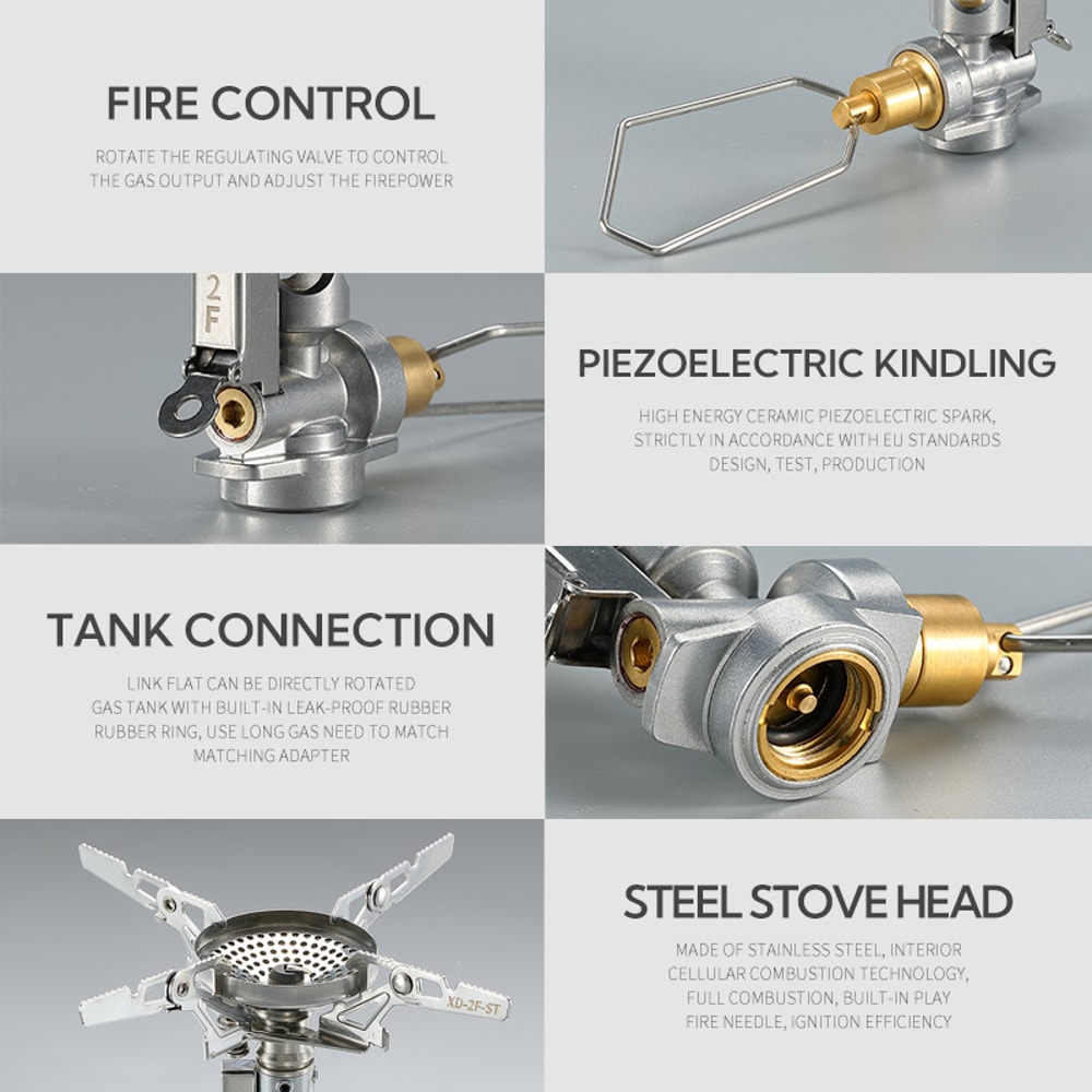 High Power Windproof Outdoor Gas Stove Portable And VoltageStabilized For Hiking And Camping 2