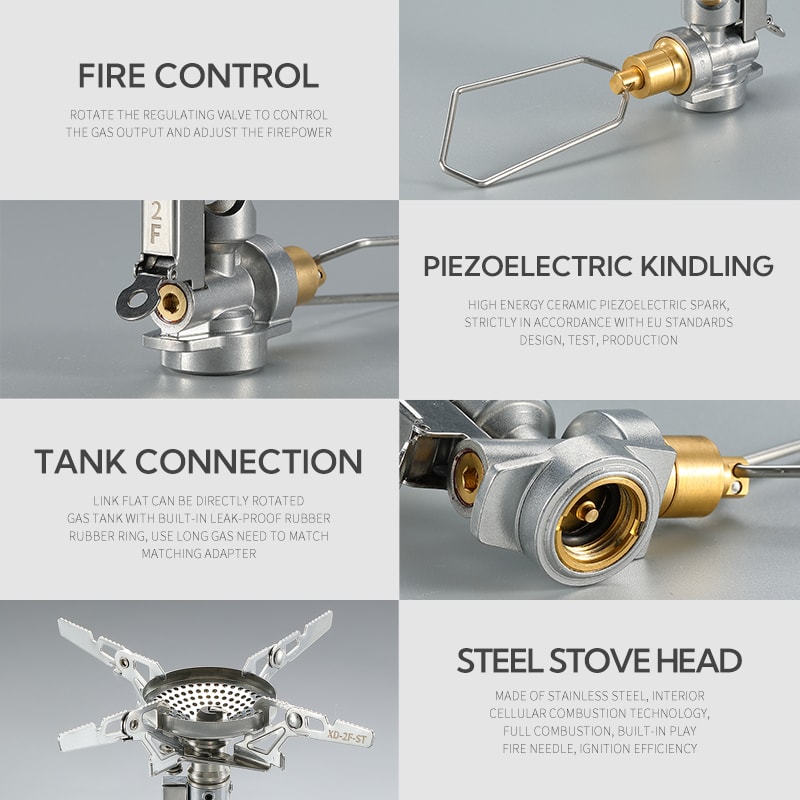 High Power Windproof Outdoor Gas Stove Portable And VoltageStabilized For Hiking And Camping 2