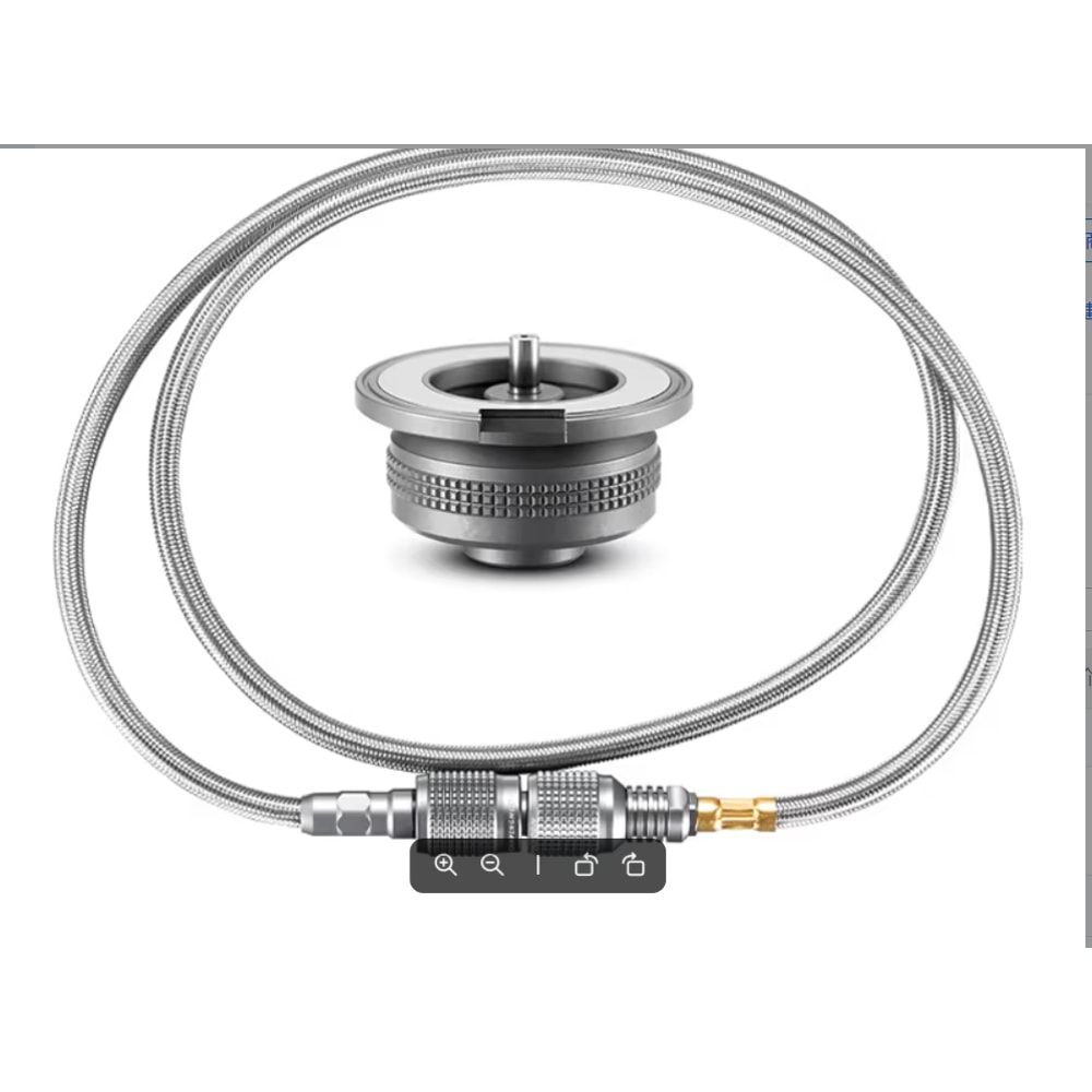 Portable Camping Gas Stove Adapter With Extension Hose Butane To Gas Tank Conversion Connector 5