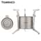 Ultralight Titanium Alcohol Stove With Fire Cover Foldable Pot Stand 0