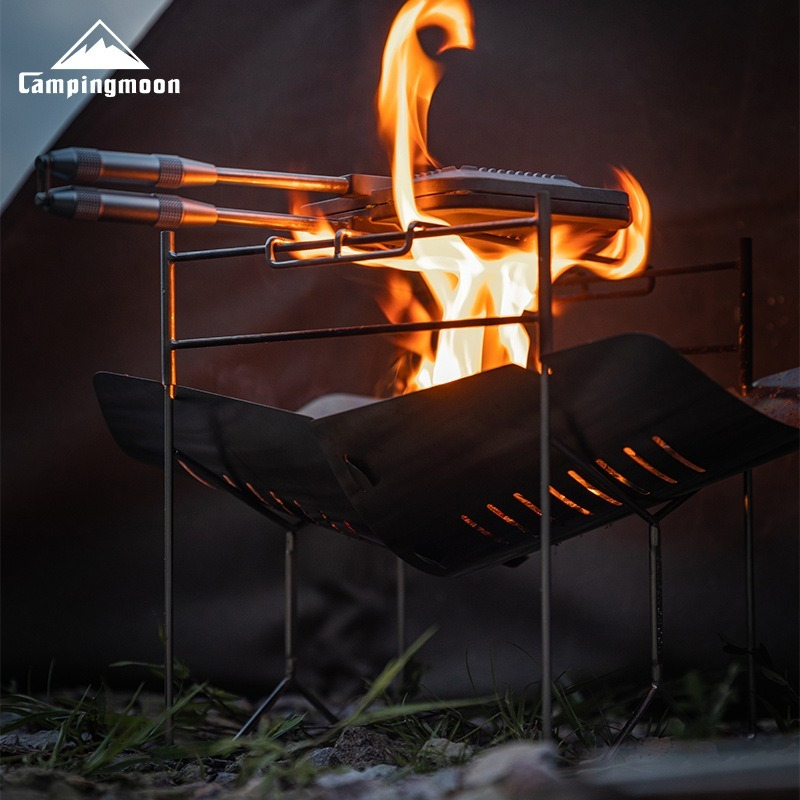 Portable Stainless Steel Camping Fire Pit Foldable BBQ Grill Stove 0