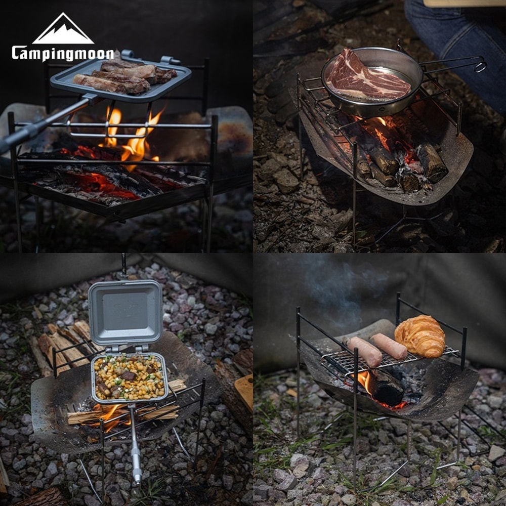 Portable Stainless Steel Camping Fire Pit Foldable BBQ Grill Stove 2