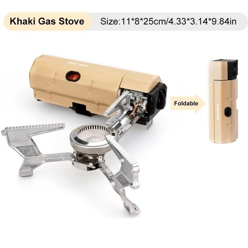 Compact Folding Camping Gas Stove Portable Butane Cassette Burner 4