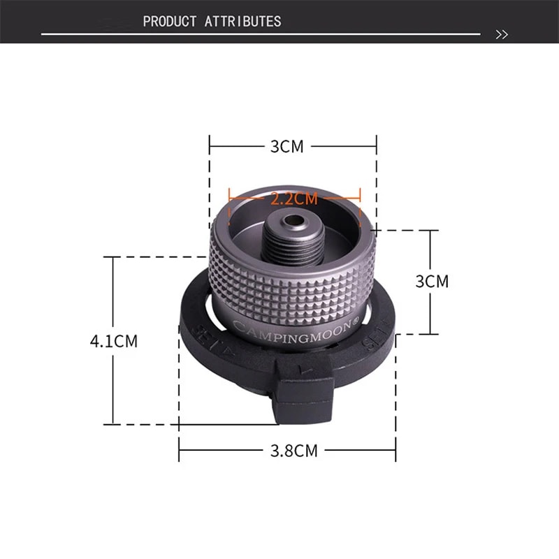Outdoor Camping Stove Adapter With AutoOff Safety Valve 5