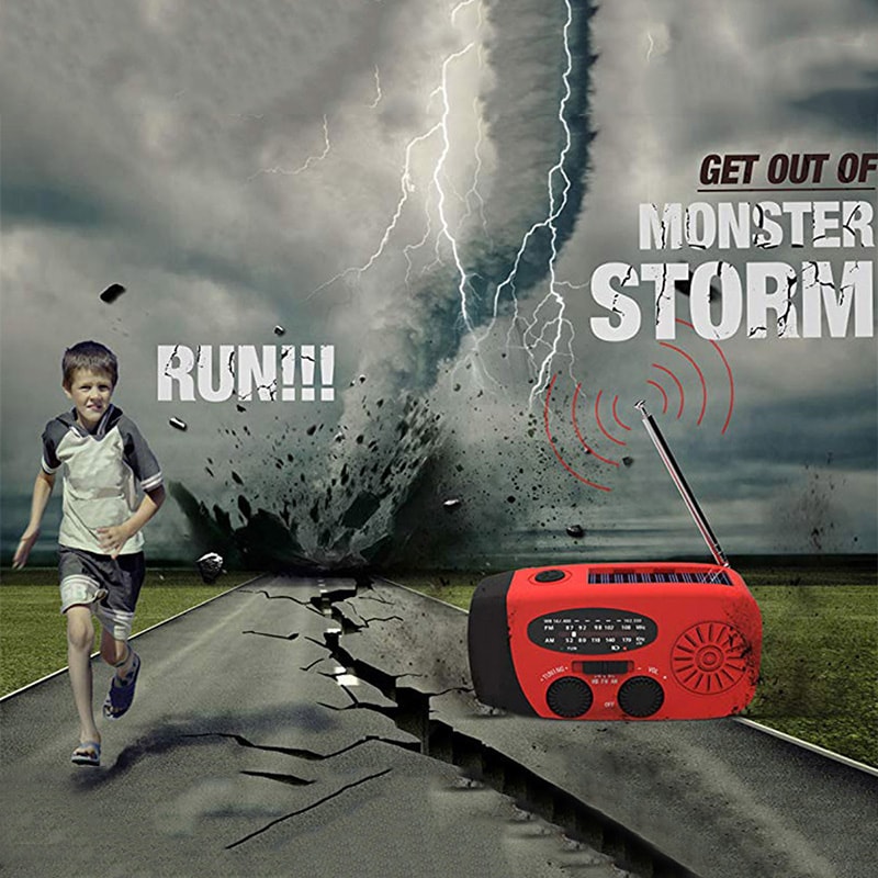 AllInOne Emergency Radio With Solar Crank Charger NOAA Weather Alerts Power Bank 1