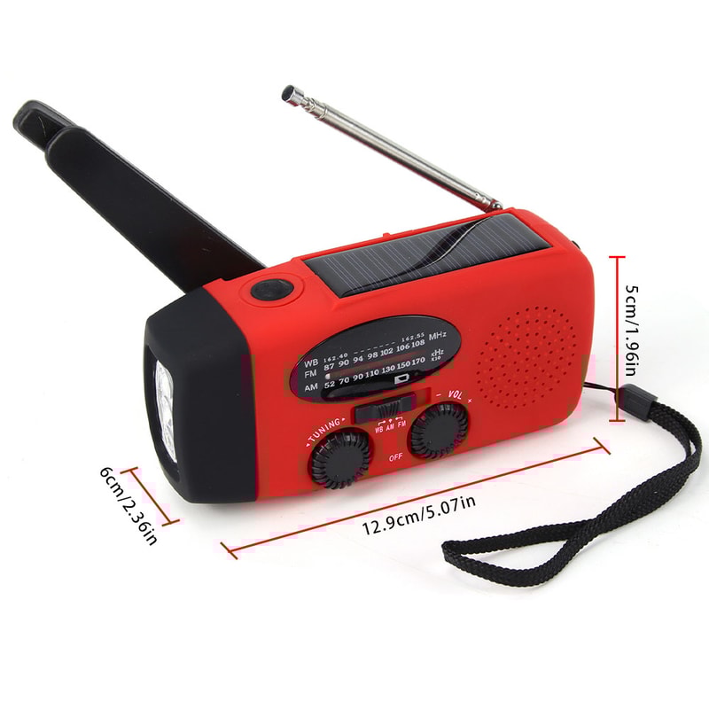 Emergency Solar Hand Crank Radio With NOAA Weather Alert Power Bank 4