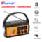 Solar Powered Emergency Weather Radio With Power Bank NOAA Alerts Hand Crank SOS Light 1