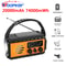 Solar Powered Emergency Weather Radio With Power Bank NOAA Alerts Hand Crank SOS Light 1