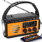 Solar Powered Emergency Weather Radio With Power Bank NOAA Alerts Hand Crank SOS Light 0