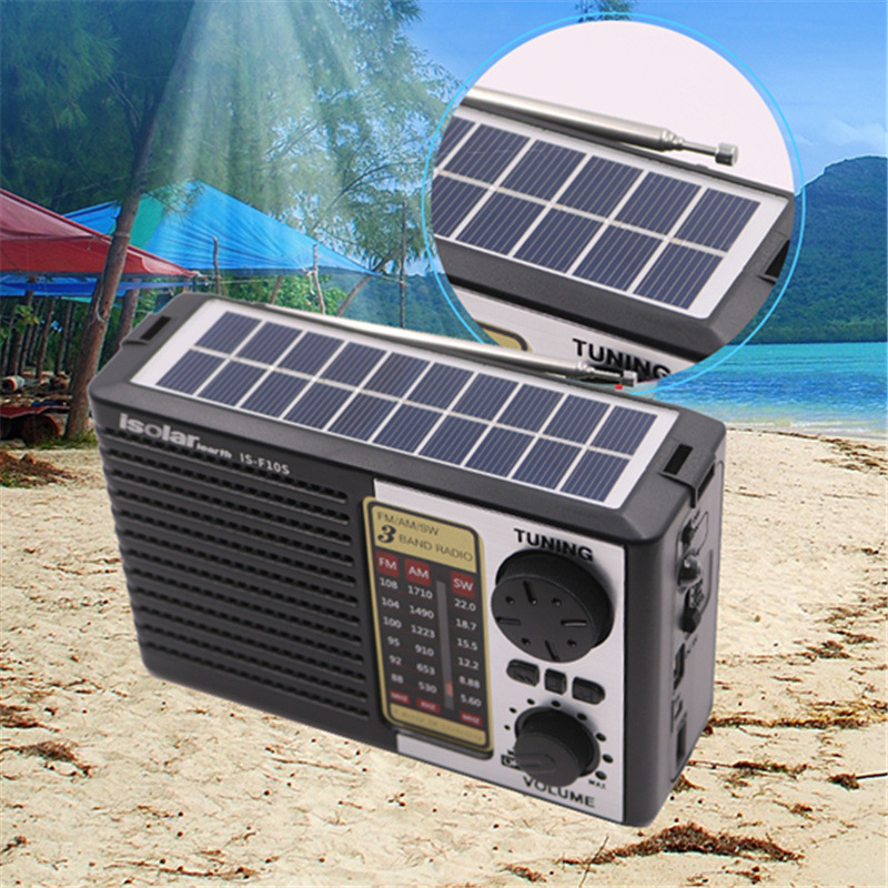 Solar Emergency Radio With Bluetooth Speaker LED Flashlight Portable Survival Radio 2