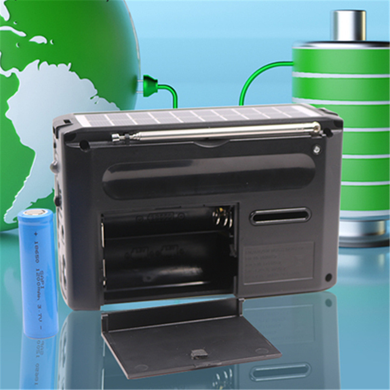 Solar Emergency Radio With Bluetooth Speaker LED Flashlight Portable Survival Radio 5