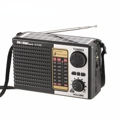 solar emergency radio with bluetooth speaker & led flashlight portable survival radio