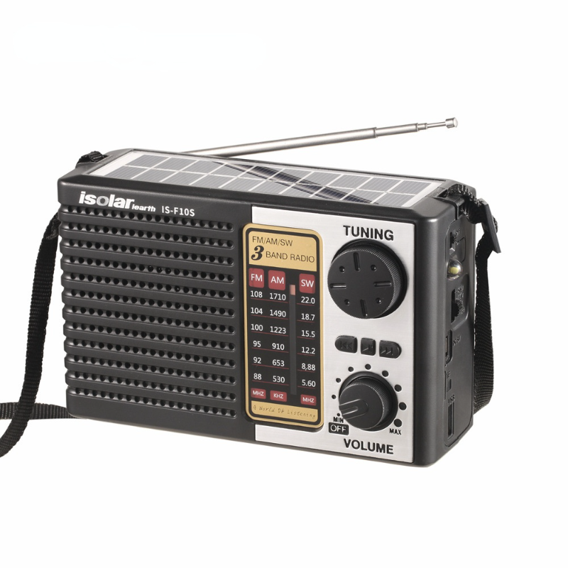 Solar Emergency Radio With Bluetooth Speaker LED Flashlight Portable Survival Radio 0