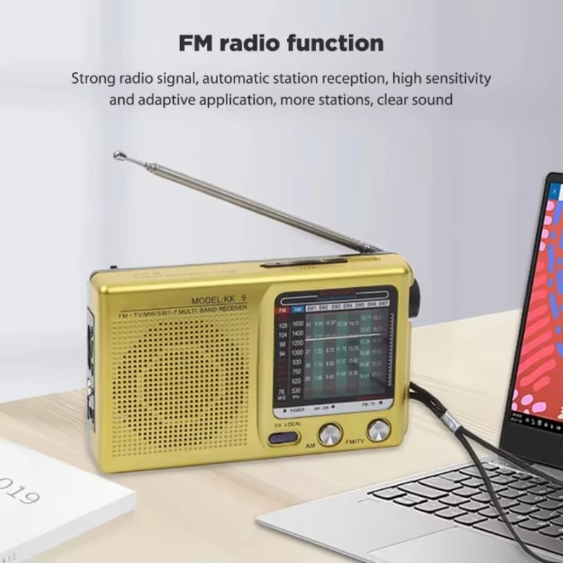 Portable Emergency Radio Mini Pocket Digital Dual Band Radio With LCD Display 1