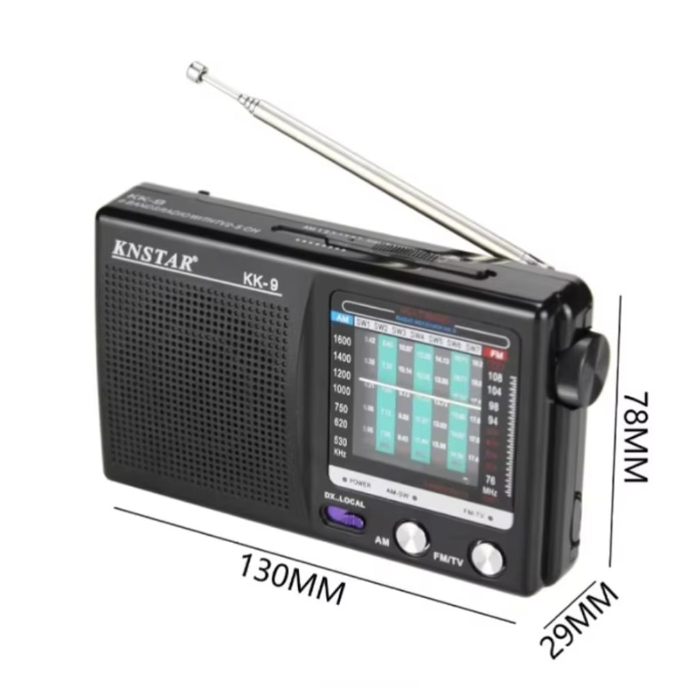 Portable Emergency Radio Mini Pocket Digital Dual Band Radio With LCD Display 3