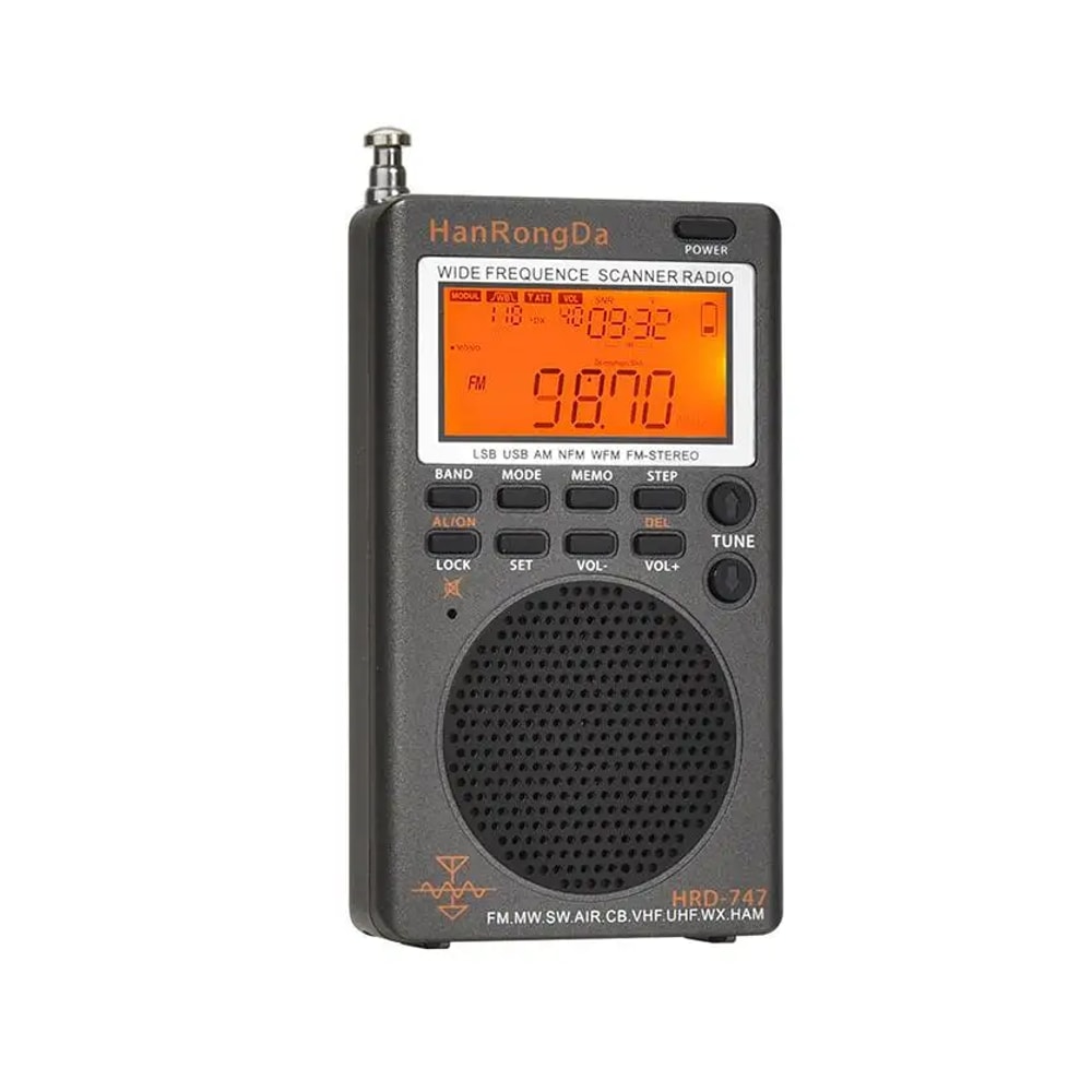 HRD Full Band Portable Radio Receiver with SSB Shortwave and Airband Scanner