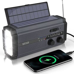 solar hand crank emergency radio with noaa alerts power bank led