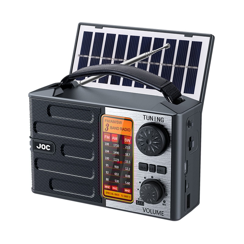 Solar Emergency Radio with Bluetooth Speaker Portable FM AM SW Outdoor Survival Radio